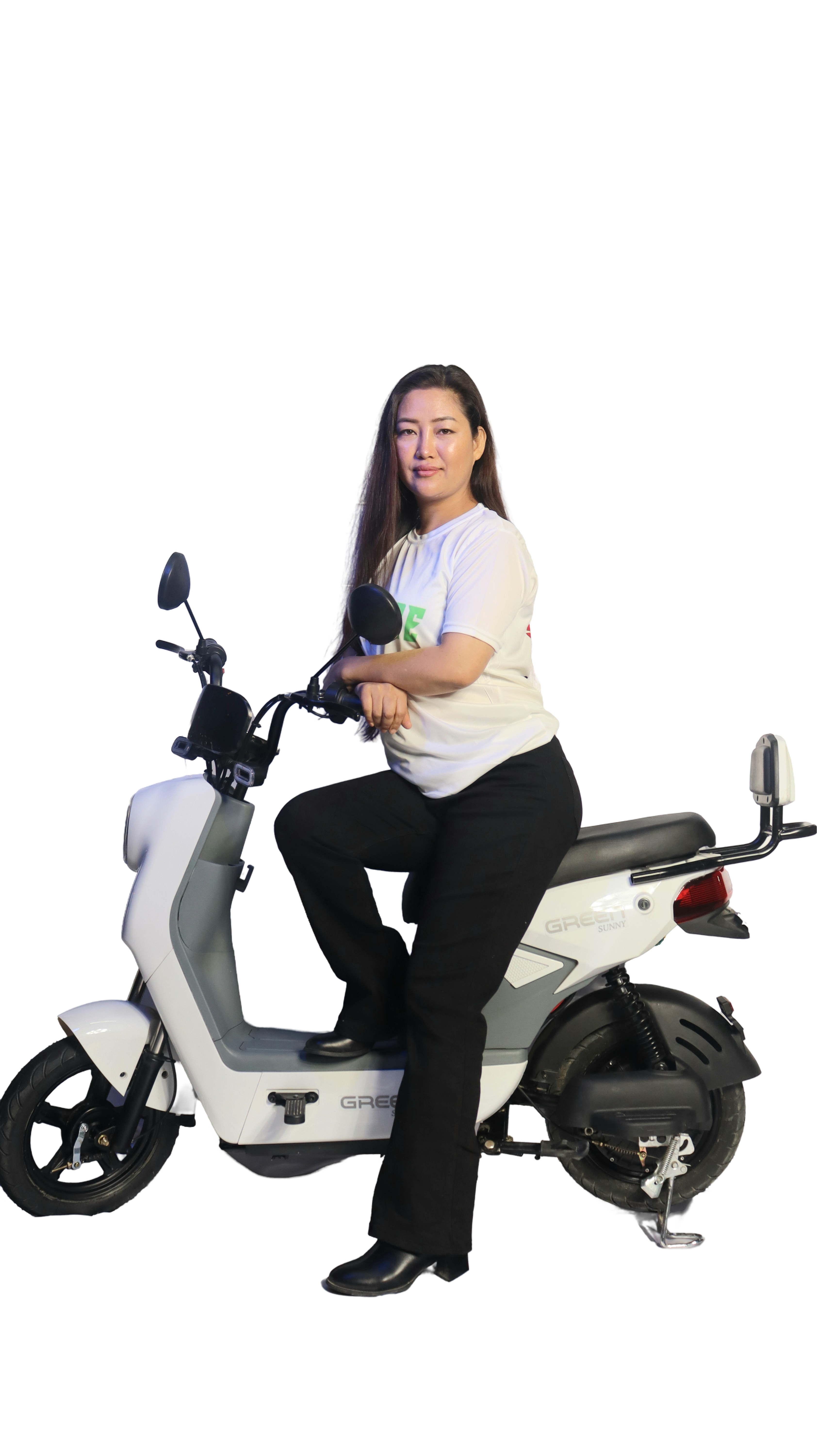 Person riding a GoEase bike